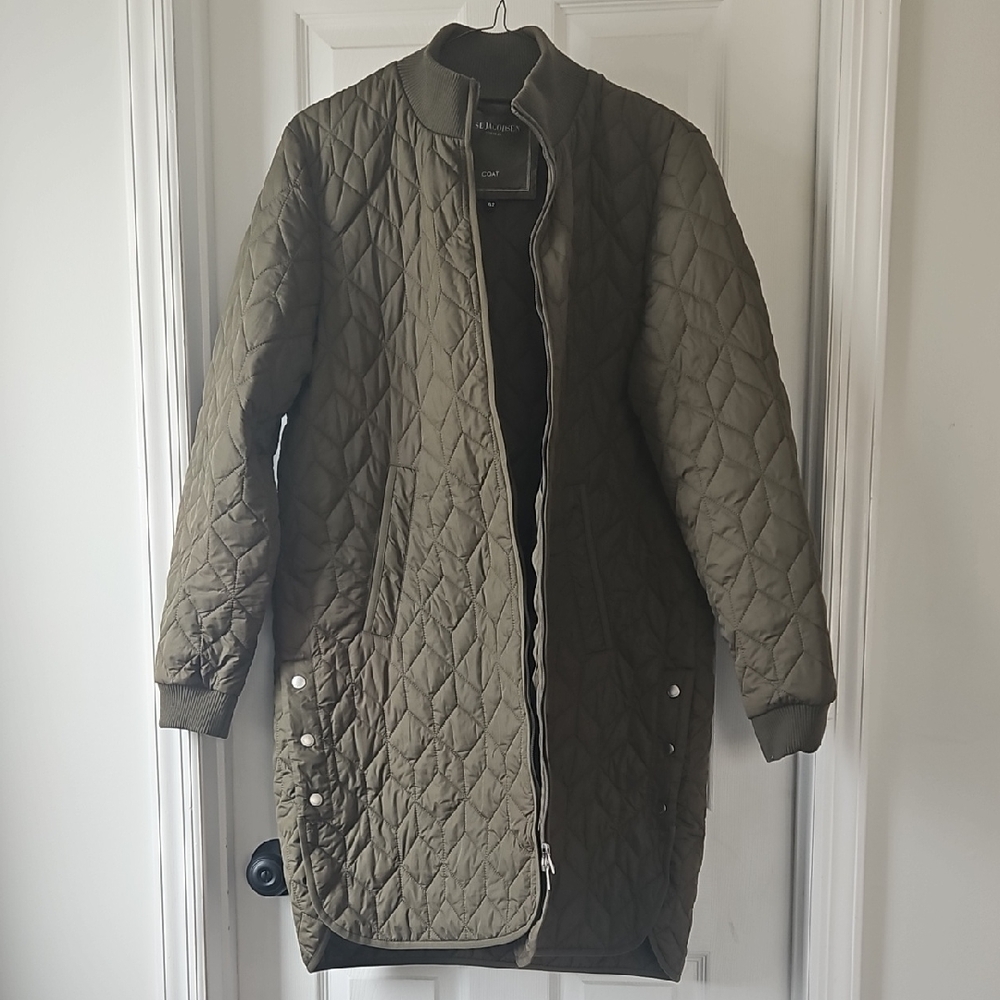 Women's Quilted Puffer Coat - Olive